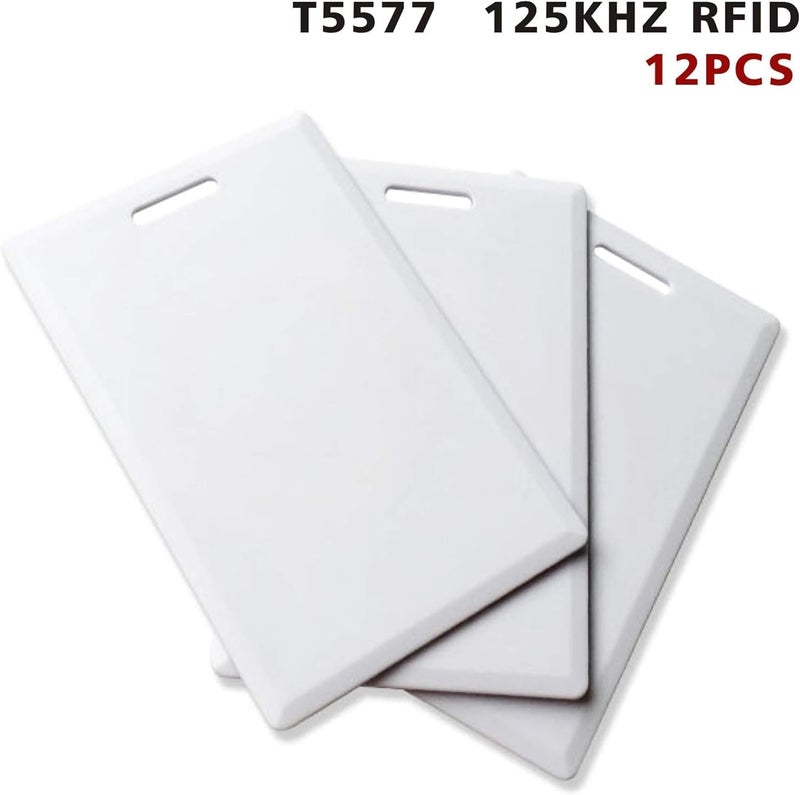 BABIQT 12 PCS T5577 Thick Smart Cards, Contactless 125khz RFID Rewritable Proximity Clamshell Weigand Prox Card, Compatible with 1386 1326 H10301 Format Readers and Keyless Entry Access Control Systems - Image 2